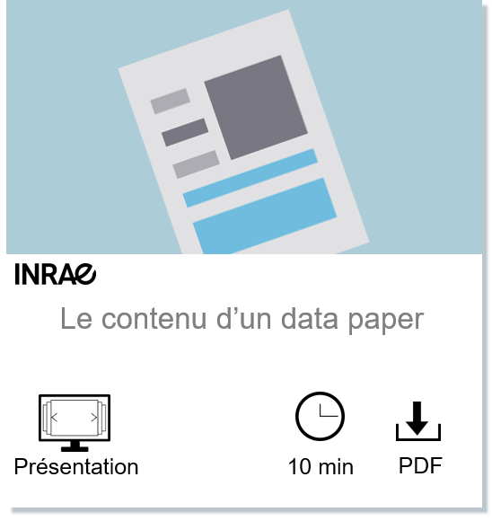 Vignette vers la page Le contenu d'un data paper, présentation, durée de lecture 10 minutes et fichier PDF téléchargeable