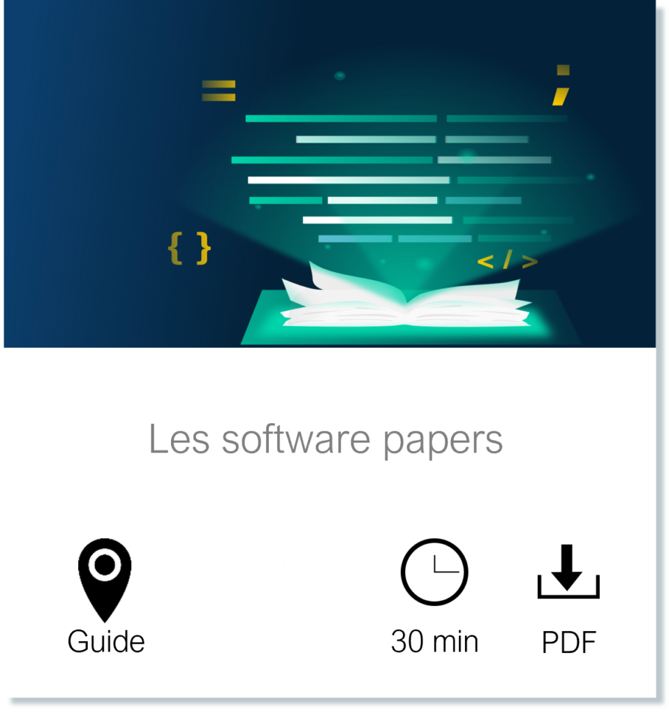 Vignette vers la page Les softwares papers, Guide, durée de lecture 30 minutes, avec un fichier PDF accessible téléchargeable