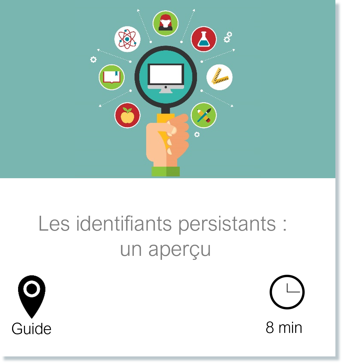 Vignette lien vers la page Les identifiants persistants : un aperçu, Guide, durée de lecture 8 minutes